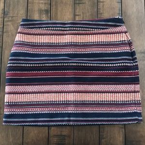 Aztec print mini skirt